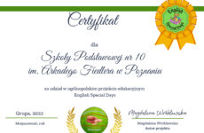 Więcej o: Certyfikat English Special Days